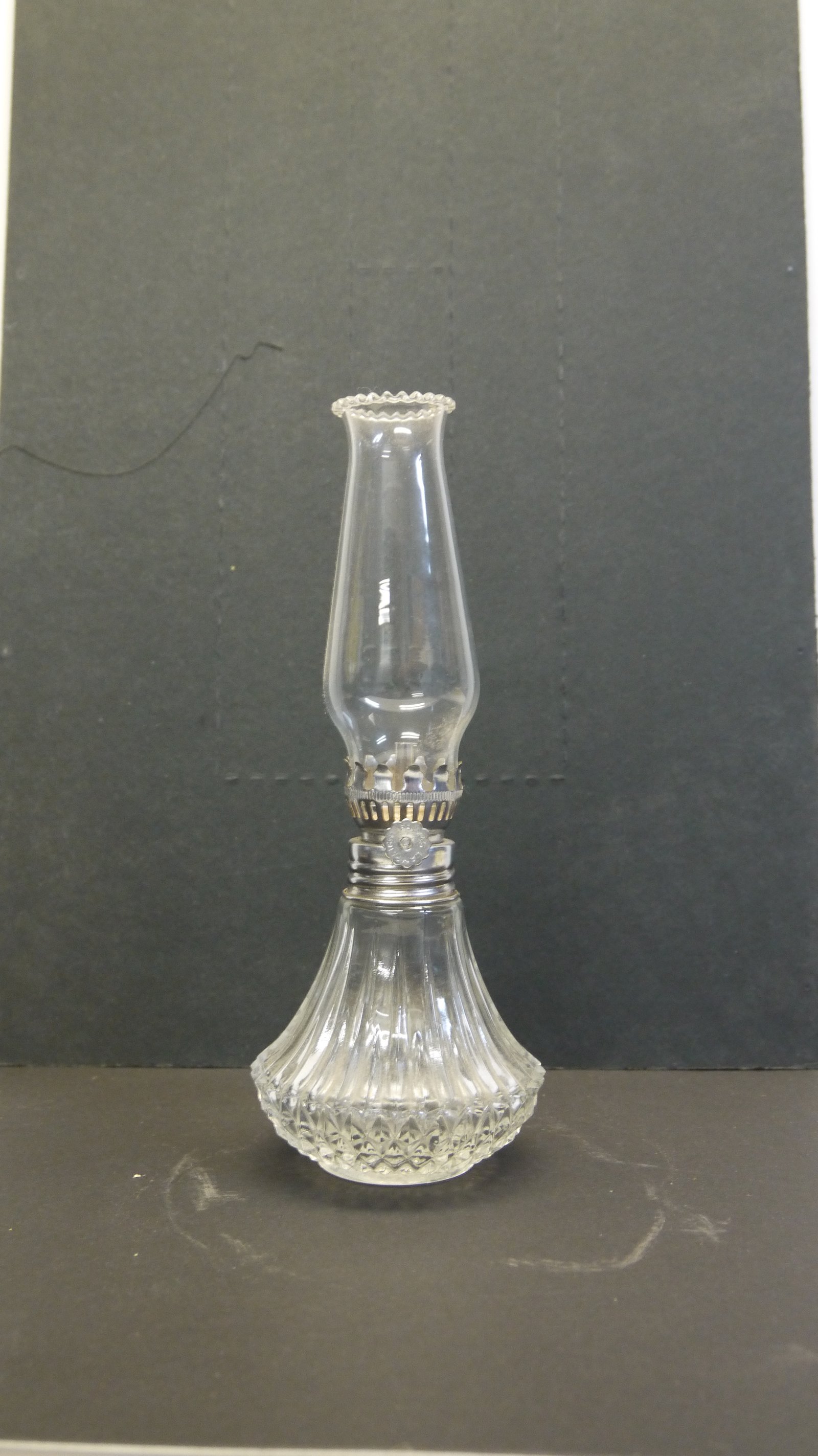 Clear-Glass Kerosene Table Lamp with Chimney
